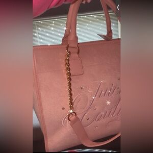 New pink juicy velour tote